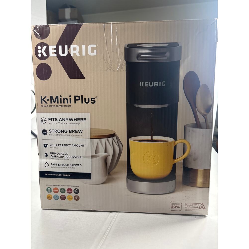 Keurig Mini Plus Black and Silver Coffee Maker